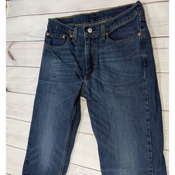 Levi's 511 Men's Slim Fit Jeans W32 L30 Dark Wash Blue Denim Straight Leg - Picture 6 of 15